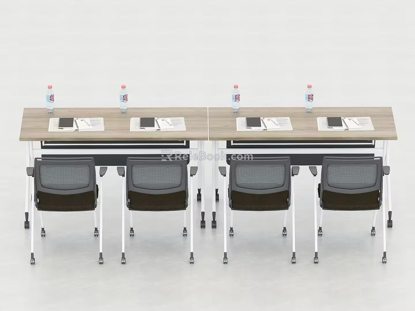 Modern Conference Table and Chair School Training Table and Chair Conference Table Folding Long Table Lecture Hall Activity Table and Chair 3d model