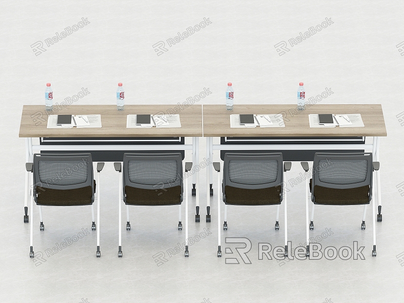 Modern Conference Table and Chair School Training Table and Chair Conference Table Folding Long Table Lecture Hall Activity Table and Chair model