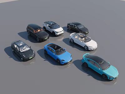 Modern New Energy Vehicle Motor Vehicle 3d model Modern New Energy Vehicle Motor Vehicle 3d model