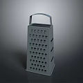 Stainless Steel Kitchen Grater With Handle And Multiple Holes For Food Preparation