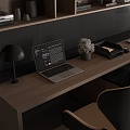 Modern Table and Chair Combination Office Desk Open Shared Desk 3d model