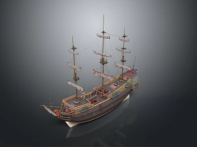 pirate ship ancient ship sailing ship low polygon ship ship ship ship ship ship 3d model