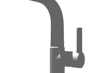 Modern Single Handle Faucet With Sleek Metal Structure And Contemporary Design 3d model