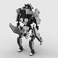LEGO Toy Blocks Fighting Robot Gundam Mech Warrior Transformers 3d model