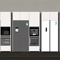 Modern refrigerator 3d model