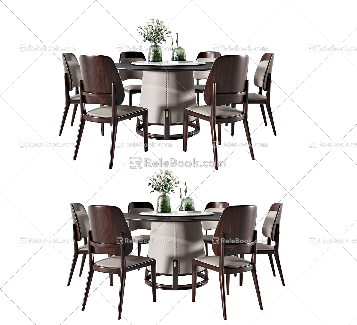 New Dining Table and Chair Combination 3d model