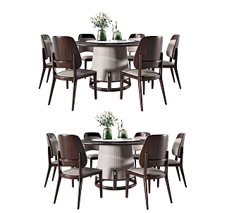 New Dining Table and Chair Combination 3d model