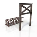 Sturdy Metal Industrial Equipment Frame with Vertical and Horizontal Cross Bracing Structure