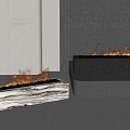 Modern Fireplace Flame 3d model