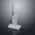 Gray Rectangular Communication Device With Black Antenna Decorative Accent And Long Slender Rod