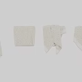 Soft Cotton Beige Towels in Various Folded Styles for Bathroom