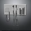 Sleek Modern Building Interior Featuring Wall mounted Fixture and Functional Components on Dark Background