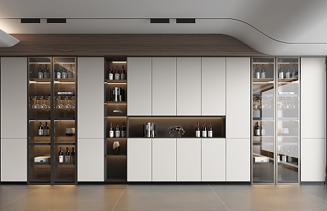 Modern Wine Cabinet 3d model