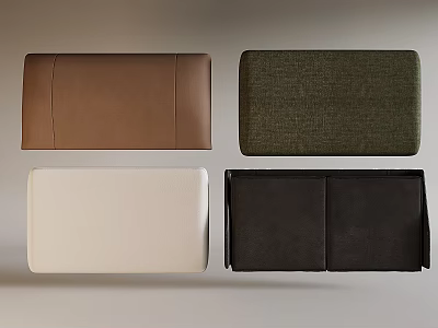 Modern Sofa Back Cushions in Brown Green Beige Black Leather and Fabric Options 3d model