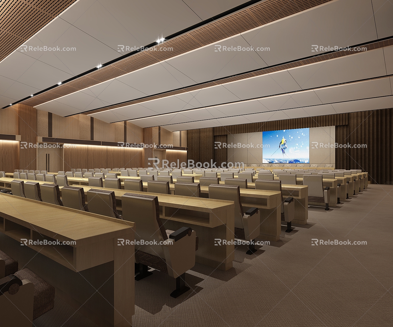 Office Report Hall 3d model