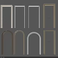 Various Hinged Door Designs With Different Shapes And Wooden White Frames