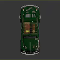 Green Vintage Beetle Electric Toy Car with Colorful Luggage on Roof