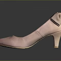 Pink High Heels with Bow Accent Suede Upper Elegant Women's Footwear Design