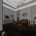 Elegant Liquor and Tobacco Store Interior With Wooden Shelves Central Display And Pink Floral Decoration