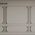 Gypsum Line Decorative Wall Frames With Ornate Details For Interior Design 3d model