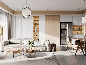 Japanese Restaurant Living Room Dining Room 3d model