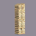 Creative Stone And Wood Stacked Decorative Structure With Layered Logs And Stone Pieces