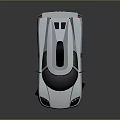 Silver Super Car With Sleek Aerodynamic Design Rear Spoiler And Black Wheels