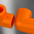Orange Plastic Pipe Elbow Fittings For Plumbing Connections And Systems