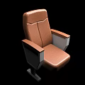 Brown Leather Office Chair with Contoured Backrest and Padded Armrests Ergonomic Design for Comfortable Workspace
