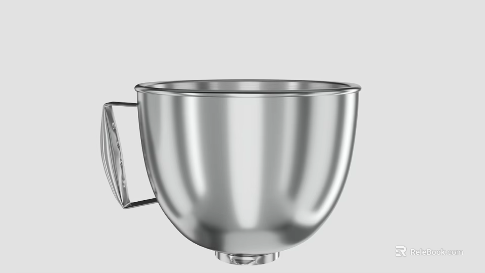 Kitchen Dinnerware Set With Stainless Steel Mixing Bowl And Handle For Cooking 3d model 