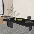 Quiet Chinese and Ancient Style Tea Table Alien Tea Table Mother and Mother Tea Table Solid Wood Side Table Corner Table 3d model