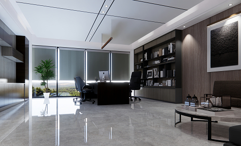 Modern Office Chairman's Office 3d model