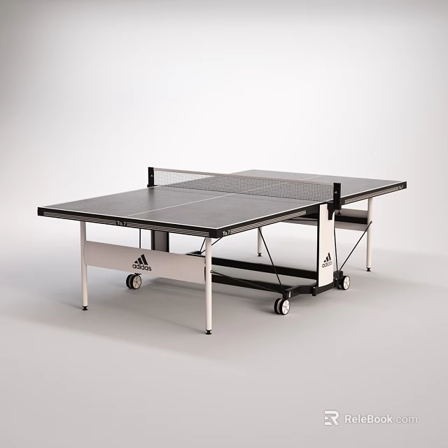 Adidas Ping Pong Table as Portable Sports Equipment with Wheels and Durable Design 3d model 