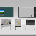 Public Facility Display Equipment Featuring Electronic Screens Whiteboards And Information Stands