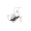 Advanced Dental Medical Equipment With Ergonomic Chair Overhead Lighting And Instrument Arms