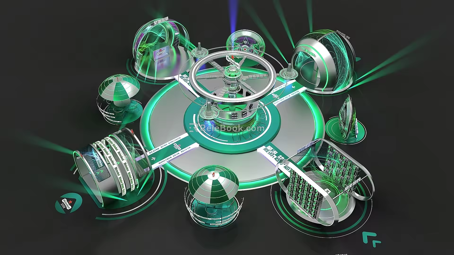 Trend flash shop interactive device clock-in device 3d model