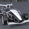 Sleek Sports Race Car With Streamlined Body Rear Wing And Open Cockpit