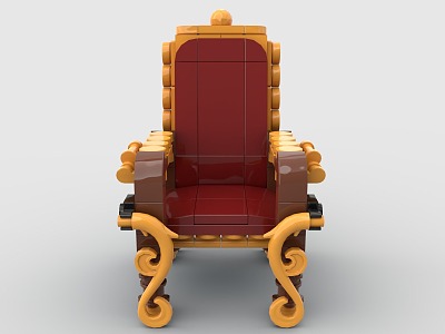 LEGO Toy Blocks Throne Seat Chair Emperor Seat 3d model