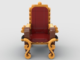 LEGO Toy Blocks Throne Seat Chair Emperor Seat 3d model