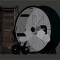 Two Laptop Cooling Fans With Brown And Dark Blue Design And Wheels For Computers