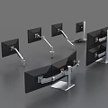 Adjustable Iron Monitor Arms With Swivel Design For Office Use