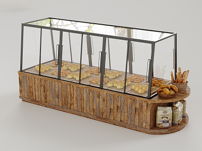 Bread Cabinet Bread Grilled Nakajima Cabinet Bread Combination Bakery Container 3d model