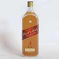 Johnnie Walker Red Label Blended Scotch Whisky Bottle and Glass