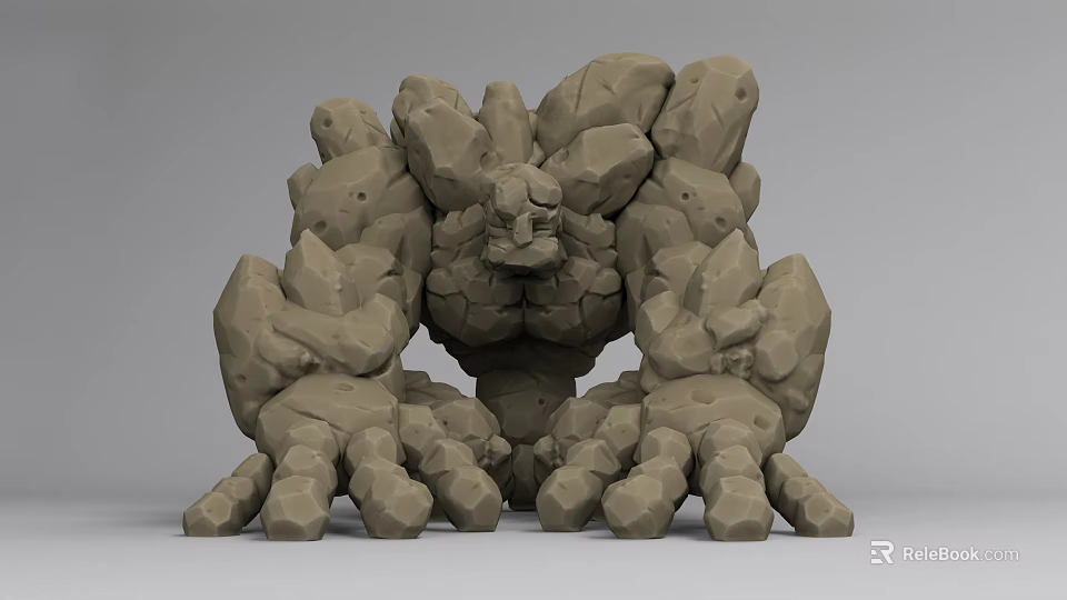 Lazy Sofa With Stone Shape Rock Texture Comfortable Home Decor Modern Design 3d model