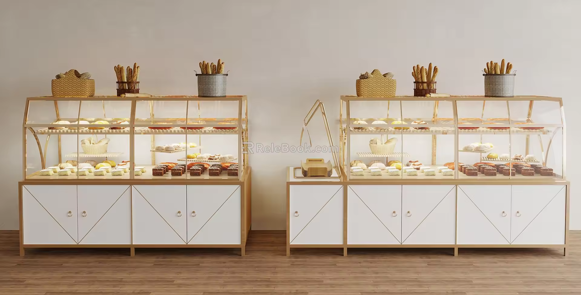 Container Middle Island Cabinet Bread Cabinet Shopping Mall Container Display Cabinet 3d model