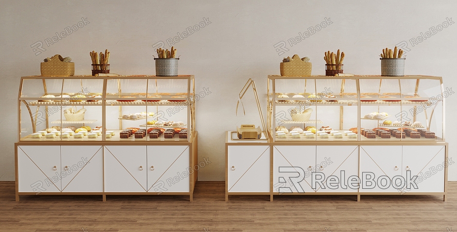 Container Middle Island Cabinet Bread Cabinet Shopping Mall Container Display Cabinet model