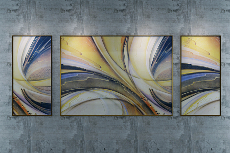 modern abstract painting decorative painting 3d model