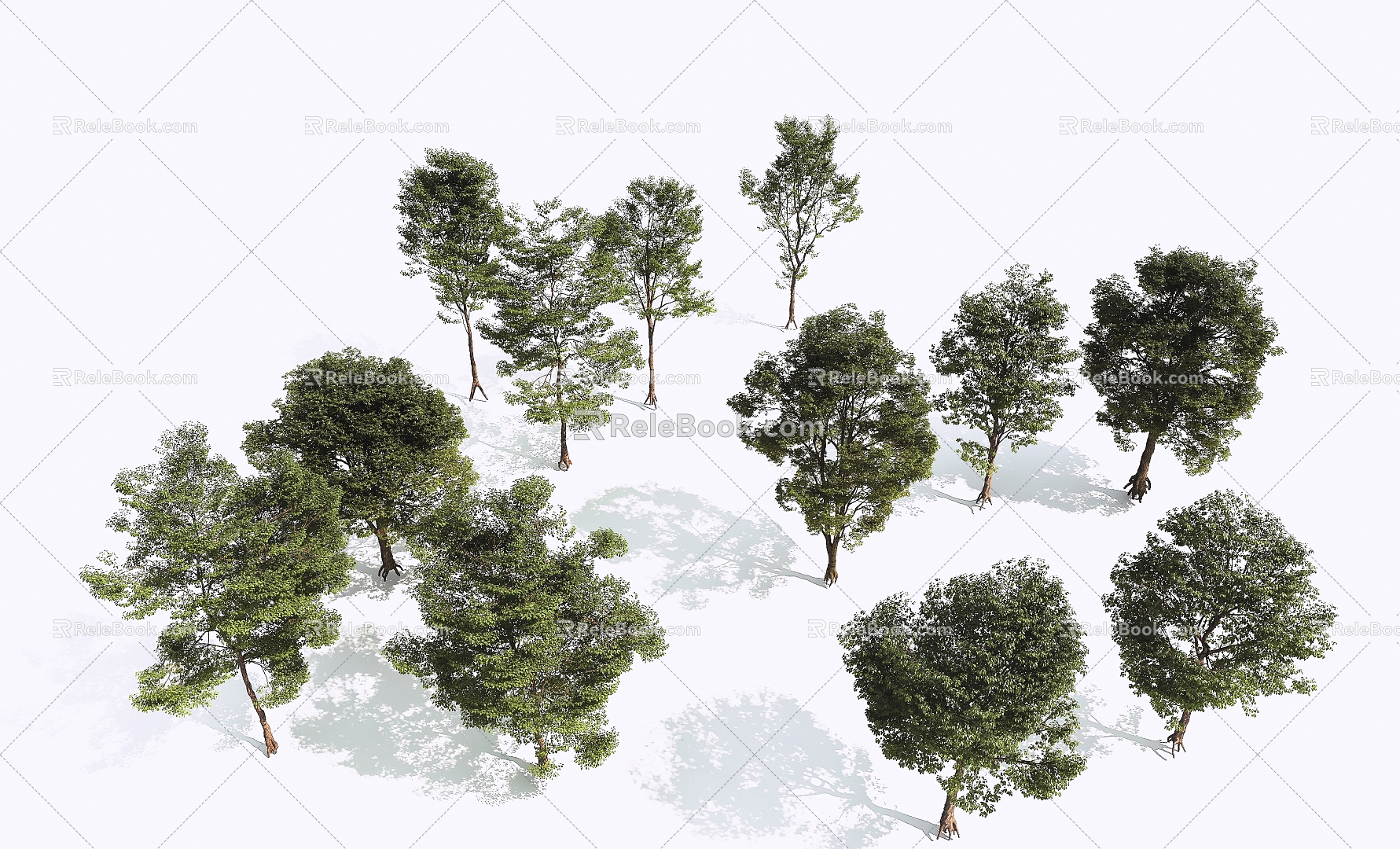 Tree Landscape Tree Street Tree Combination Tree 3d model