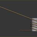 Coiled Metallic Braided Rope Wrapped Around Cylinder Spool With Smooth Surface Design