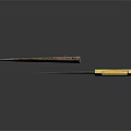Traditional Decorative Knife With Ornate Carved Sheath Metal Blade And Yellow Handle Design